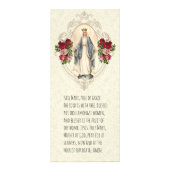 賛美ヴァージンマリーカトリック葬儀祈りの言葉カード ラックカード (正面)