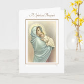 賛美ヴァージンマリースピリチュアルブーケ祈りの言葉 カード (黄色い花)