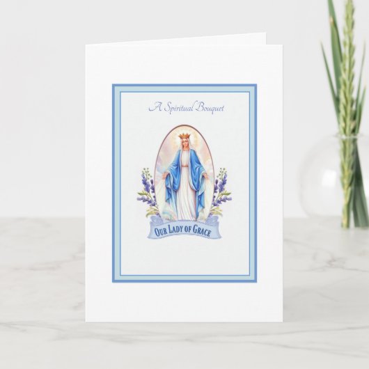 賛美ヴァージンマリースピリチュアルブーケ祈りの言葉 カード (正面)
