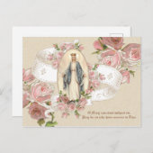 賛美ヴァージンマリーバラヴィンテージ宗教 ポストカード (正面/裏面)