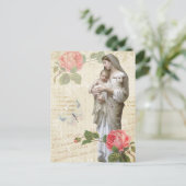 賛美ヴァージンマリーバラ宗教ヴィンテージ ポストカード (スタンド正面)