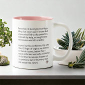 賛美ヴァージンマリーフラワーズメモリアレ祈りの言葉 ツートーンマグカップ