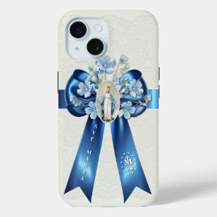 賛美ヴァージンマリーフローラ宗教フローラ iPhone 15ケース