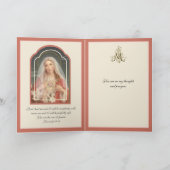 賛美ヴァージンマリーフローラ聖なる書物、 経典ヴィンテージ カード (内部)