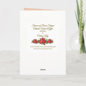 賛美ヴァージンマリーベビーイエスの花が良くなる カード (裏面)