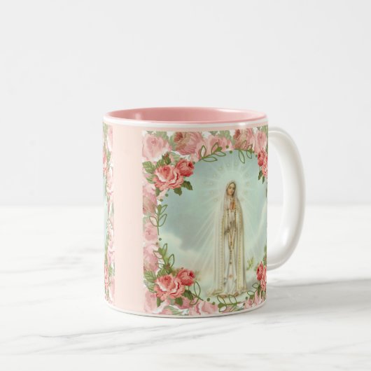 賛美ヴァージンマリーマイレディオブファティマ ツートーンマグカップ (正面右)