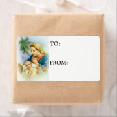 賛美ヴァージンマリーマザーベビーイエス ラベル (インサイチュ)