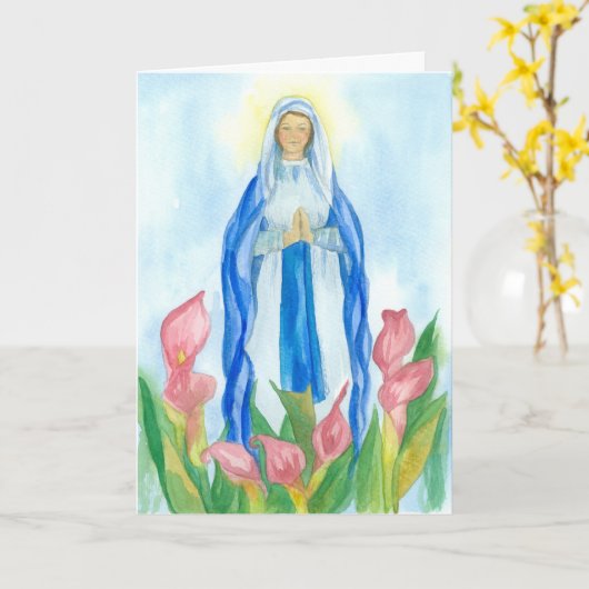 賛美ヴァージンマリーマザーメイデッサン カード (黄色い花)