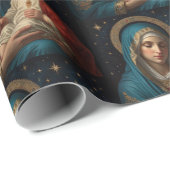 賛美ヴァージンマリー&イエス出生クリスマス ラッピングペーパー (ロールコーナー)