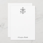 賛美ヴァージンマリー・ライン・アート・カトリック宗教  サンキューカード (正面/裏面)