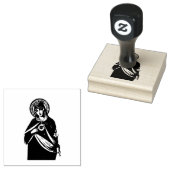 賛美ヴァージンメアリハートカトリック ラバースタンプ (押印)