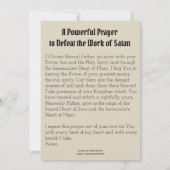 賛美ヴァージンメアリーが顔で悪魔をパンチ サンキューカード (裏面)