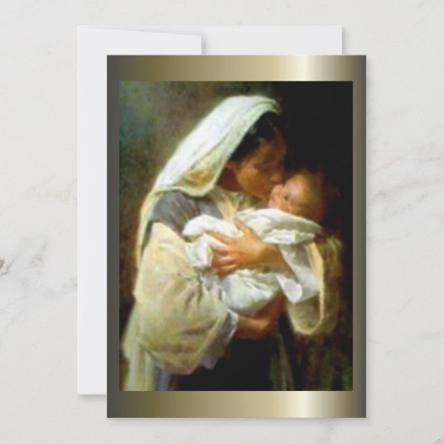 賛美ヴァージンメアリーと乳児チャイルドイエス (正面)