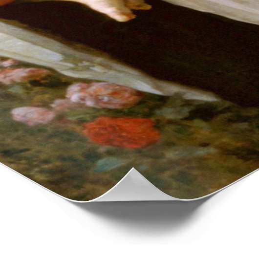 賛美ヴァージンメアリーと乳児チャイルドイエス ポスター (角)