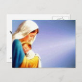 賛美ヴァージンメアリーと乳児チャイルドイエス ポストカード (正面/裏面)