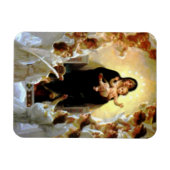 賛美ヴァージンメアリーと乳児チャイルドイエス マグネット (横)