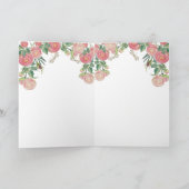 賛美ヴァージンメアリーイエスカトリックヴィンテージフローラ カード (内部)