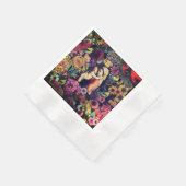 賛美ヴァージンメアリーイエスバラ花宗教的 縁ありカクテルナプキン (角)