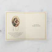 賛美ヴァージンメアリーイエスフラワーヘルス祈りの言葉 カード (内部)