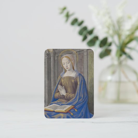 賛美ヴァージンメアリーメモリア祈りの言葉宗教的カード プレイスカード (スタンド正面)