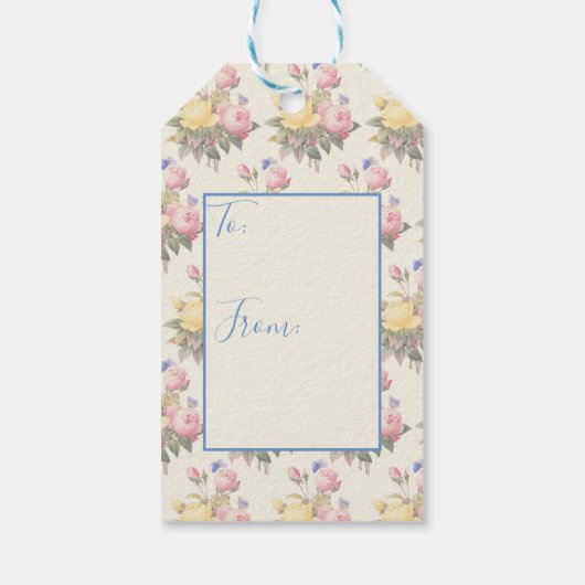 賛美ヴァージンメアリー宗教カトリックバラ ギフトタグ (裏面)