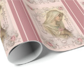 賛美ヴァージンメアリー宗教ヴィンテージカトリック ラッピングペーパー (ロールコーナー)