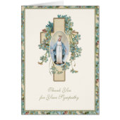 賛美ヴァージンメアリー宗教葬儀の弔意 (正面)