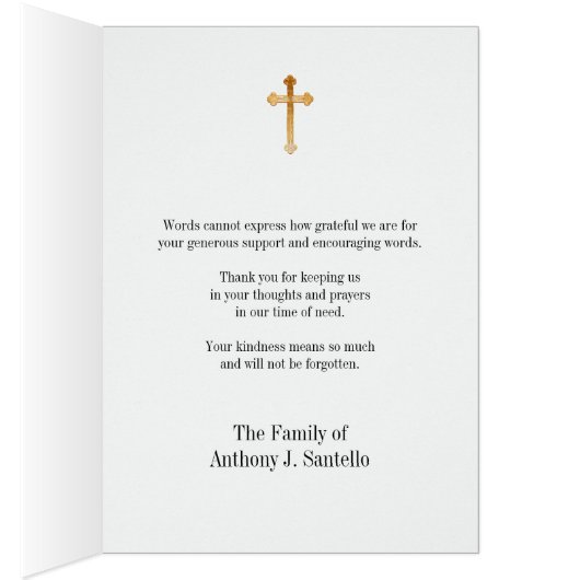 賛美ヴァージンメアリー宗教葬儀の弔意 (内側 (右))