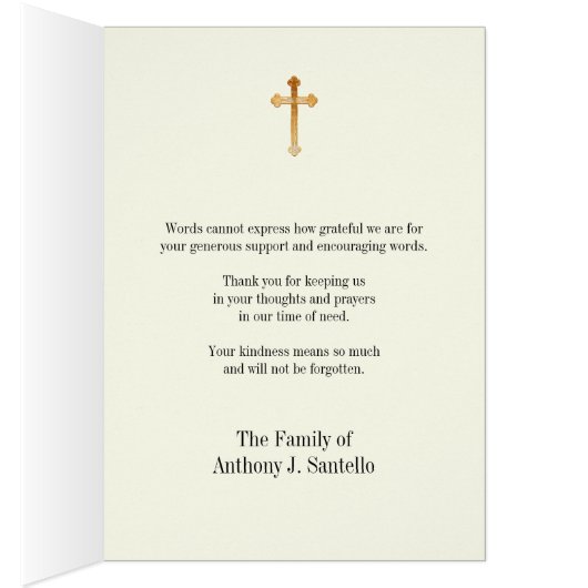 賛美ヴァージンメアリー宗教葬儀の弔意 (内側 (右))