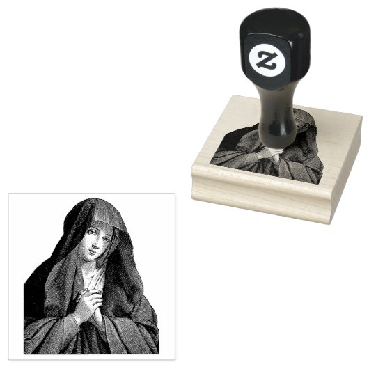 賛美ヴァージンメアリー悲しい母の宗教心 ラバースタンプ (押印)
