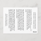 賛美ヴァージンメアリー祈りの言葉亡き人 ポストカード (裏面)