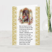 賛美ヴァージンメアリー・イエス・セント・ジョセフ祈りの言葉 シーズンカード (正面)