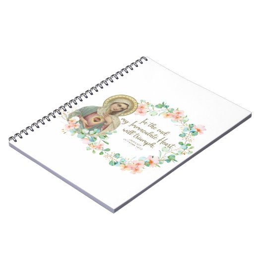 賛美ヴァージンメアリー・ファティマ宗教カトリック ノートブック (左側)