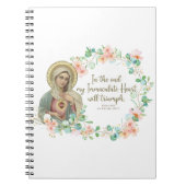 賛美ヴァージンメアリー・ファティマ宗教カトリック ノートブック (正面)