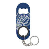 賛美ヴァージンメアリー、ホワイトレース、ネイビーブルー キーホルダー栓抜き (裏面)