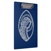 賛美ヴァージンメアリー、ホワイトレース、ネイビーブルー クリップボード (右)