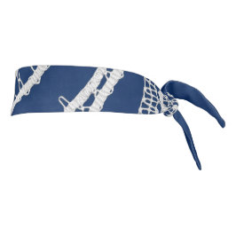 賛美ヴァージンメアリー、ホワイトレース、ネイビーブルー タイヘッドバンド