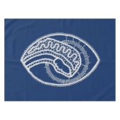 賛美ヴァージンメアリー、ホワイトレース、ネイビーブルー テーブルクロス (正面(横))