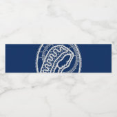 賛美ヴァージンメアリー、ホワイトレース、ネイビーブルー ペットボトルラベル (シングルラベル)