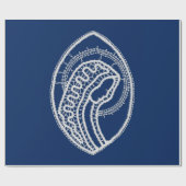 賛美ヴァージンメアリー、ホワイトレース、ネイビーブルー ラッピングペーパー (フラット)