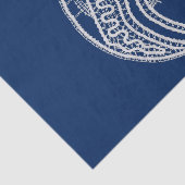 賛美ヴァージンメアリー、ホワイトレース、ネイビーブルー 薄葉紙 (詳細)