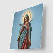 賛美ヴァージンメアリ時計 スクエア壁時計 (傾斜)