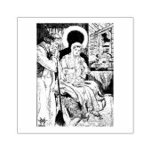 賛美ヴァージンメアリ・イエス・セント・ジョセフ・クリスマス ラバースタンプ (インプリント)