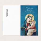 賛美ヴァージンメアリ・カトリック弔意ありがとう 名刺 (外部フラット)