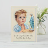 賛美ヴァージンメアリ・カトリック祈りの言葉詩カード 招待状 (スタンド正面)