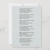 賛美ヴァージンメアリ・カトリック祈りの言葉詩カード 招待状 (裏面)