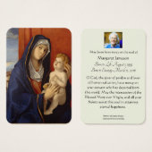 賛美ヴァージンメリーイエス葬儀祈りの言葉 (正面&裏面)