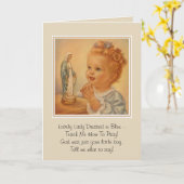 賛美ヴァージンヴィンテージ詩祈りの言葉 カード (黄色い花)