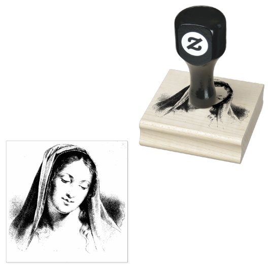 賛美ヴァージン母メアリー・カトリック宗教 ラバースタンプ (押印)