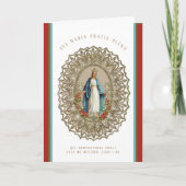 賛美ヴァージン聖母マリアカトリックヴィンテージフローラ  カード (正面)